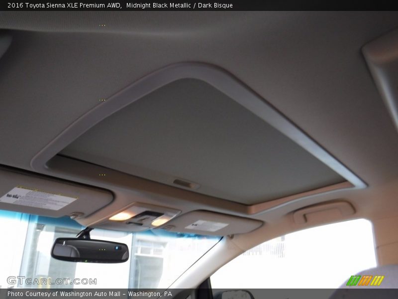 Midnight Black Metallic / Dark Bisque 2016 Toyota Sienna XLE Premium AWD