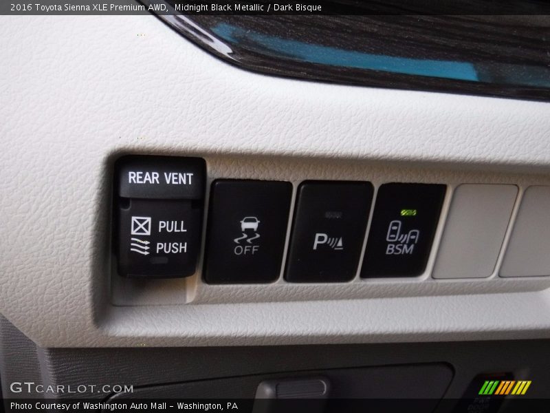Midnight Black Metallic / Dark Bisque 2016 Toyota Sienna XLE Premium AWD