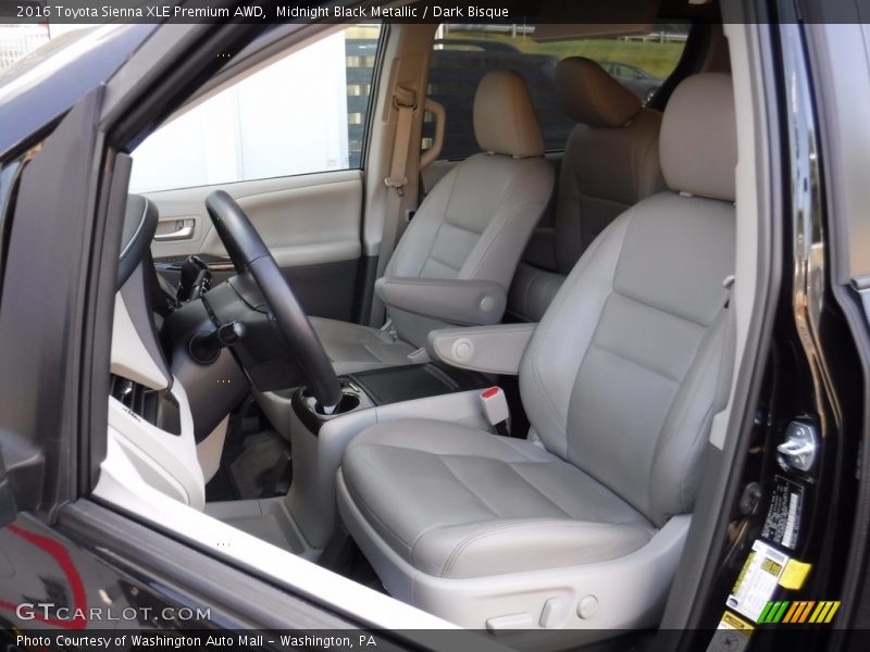 Midnight Black Metallic / Dark Bisque 2016 Toyota Sienna XLE Premium AWD