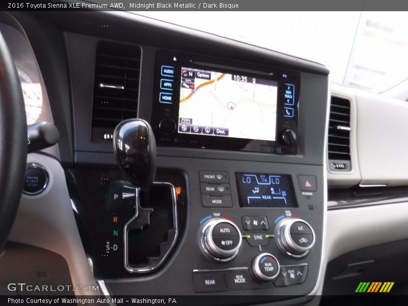 Midnight Black Metallic / Dark Bisque 2016 Toyota Sienna XLE Premium AWD
