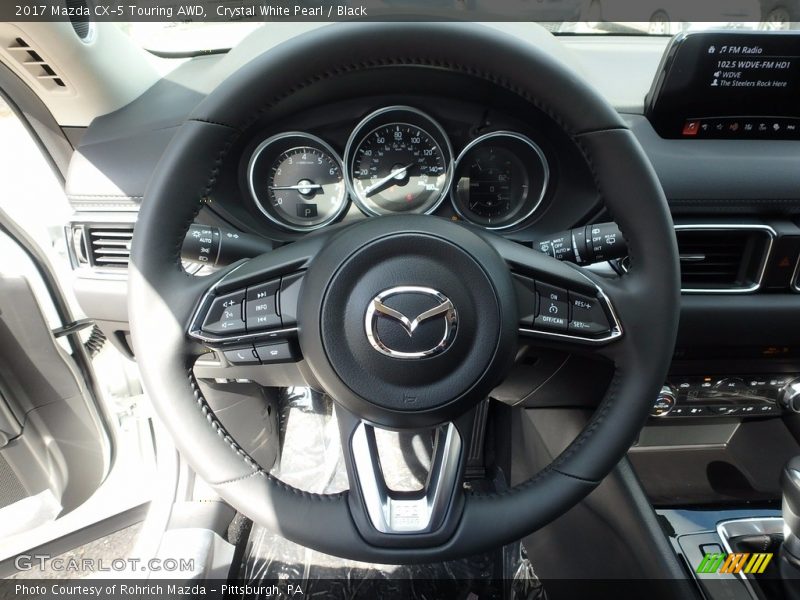 Crystal White Pearl / Black 2017 Mazda CX-5 Touring AWD