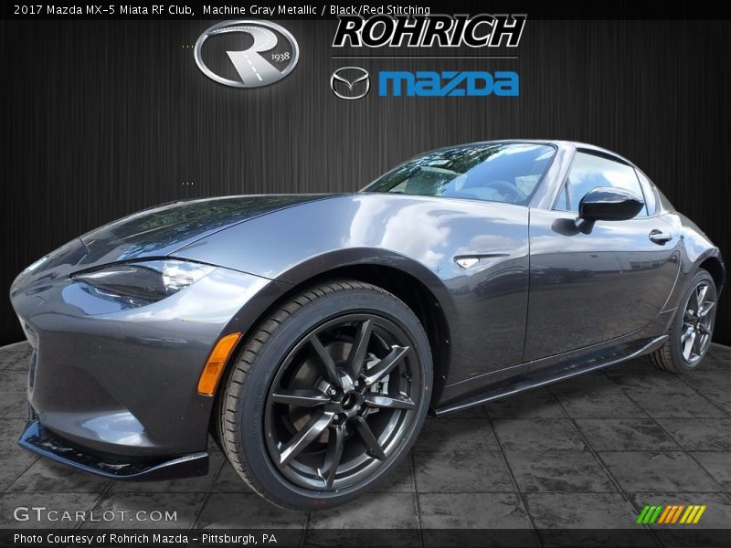 Machine Gray Metallic / Black/Red Stitching 2017 Mazda MX-5 Miata RF Club