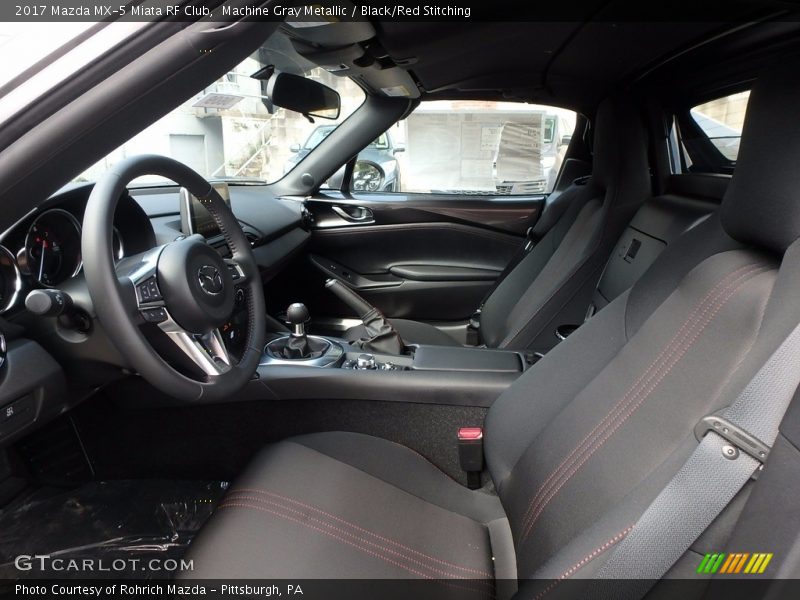 Machine Gray Metallic / Black/Red Stitching 2017 Mazda MX-5 Miata RF Club