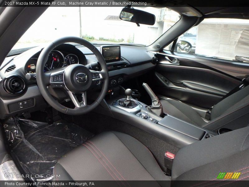  2017 MX-5 Miata RF Club Black/Red Stitching Interior