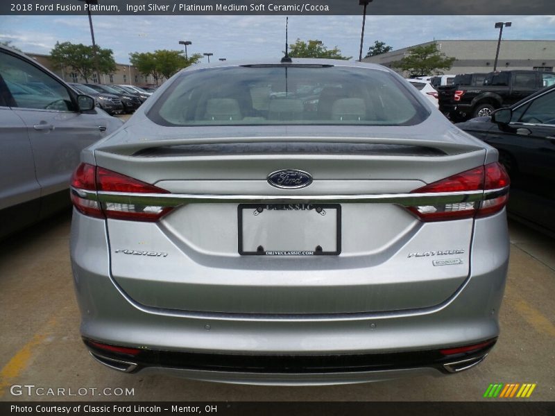 Ingot Silver / Platinum Medium Soft Ceramic/Cocoa 2018 Ford Fusion Platinum