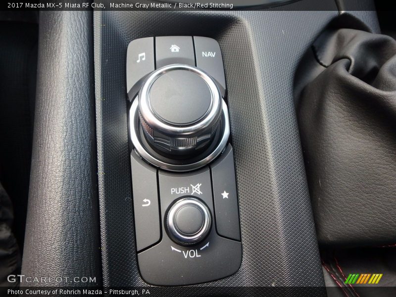 Machine Gray Metallic / Black/Red Stitching 2017 Mazda MX-5 Miata RF Club