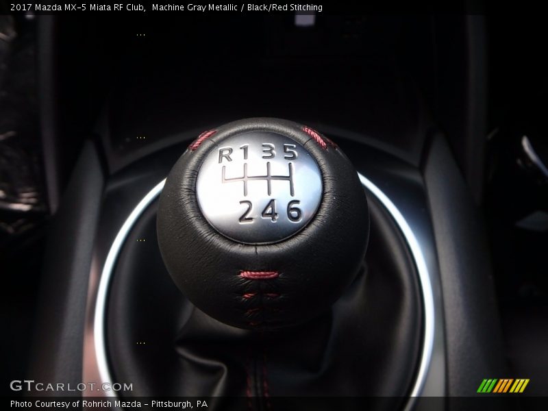 Machine Gray Metallic / Black/Red Stitching 2017 Mazda MX-5 Miata RF Club