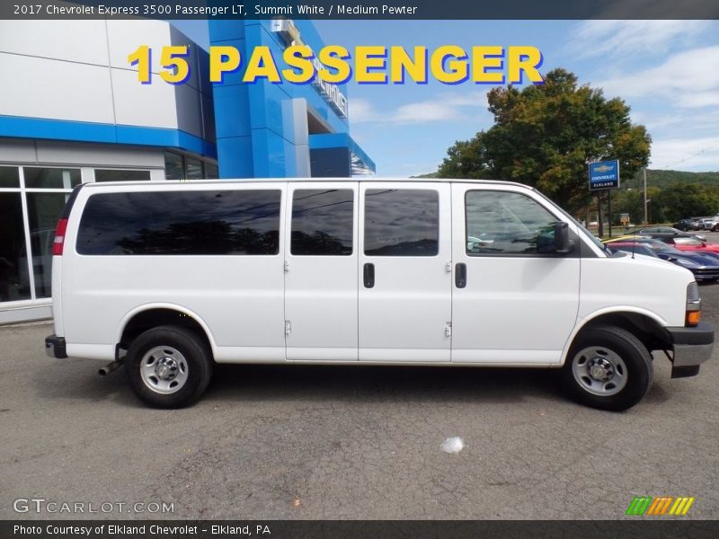 Summit White / Medium Pewter 2017 Chevrolet Express 3500 Passenger LT
