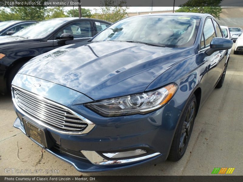 Blue Metallic / Ebony 2018 Ford Fusion SE