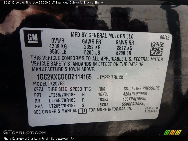 Black / Ebony 2013 Chevrolet Silverado 2500HD LT Extended Cab 4x4