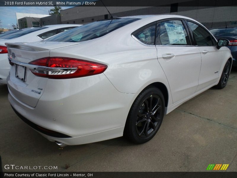 White Platinum / Ebony 2018 Ford Fusion Hybrid SE