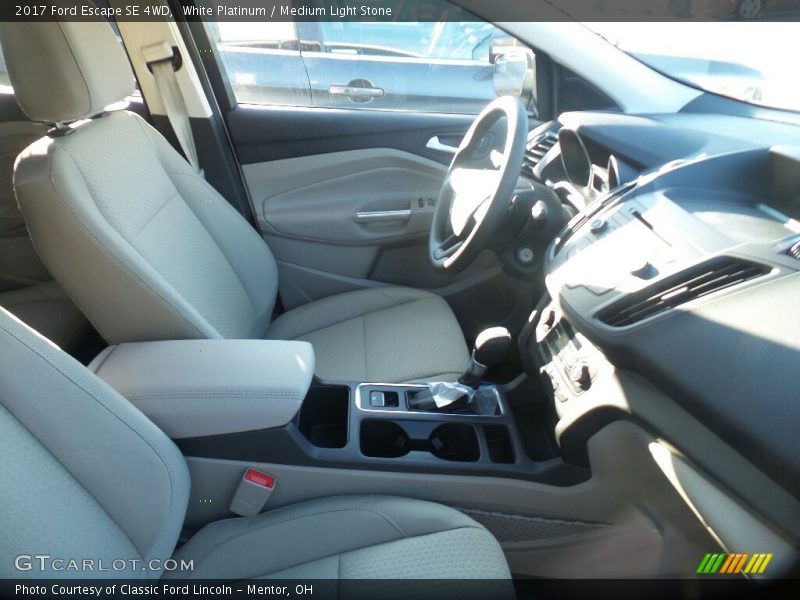 White Platinum / Medium Light Stone 2017 Ford Escape SE 4WD