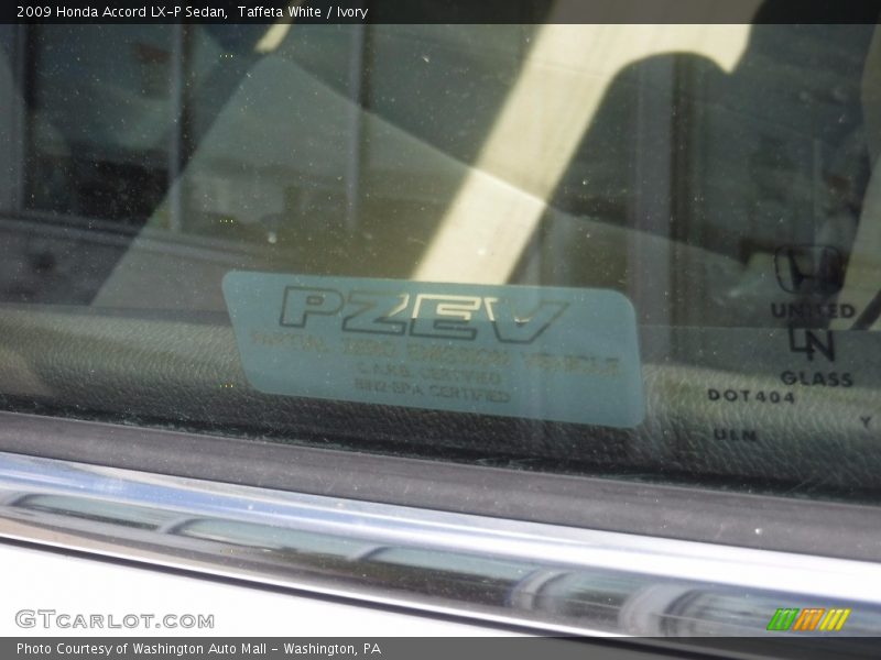 Taffeta White / Ivory 2009 Honda Accord LX-P Sedan
