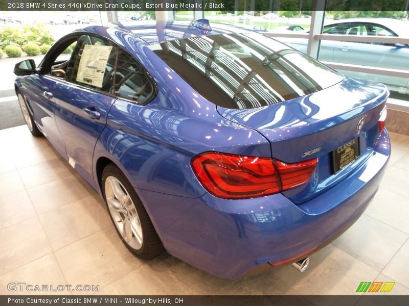 Estoril Blue Metallic / Black 2018 BMW 4 Series 440i xDrive Gran Coupe