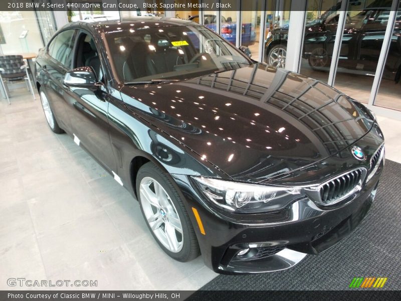 Black Sapphire Metallic / Black 2018 BMW 4 Series 440i xDrive Gran Coupe