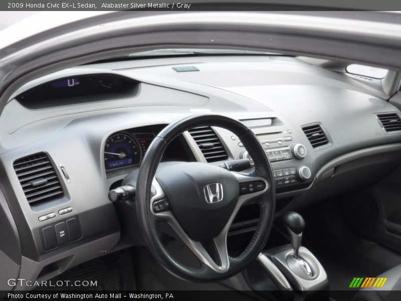 Alabaster Silver Metallic / Gray 2009 Honda Civic EX-L Sedan