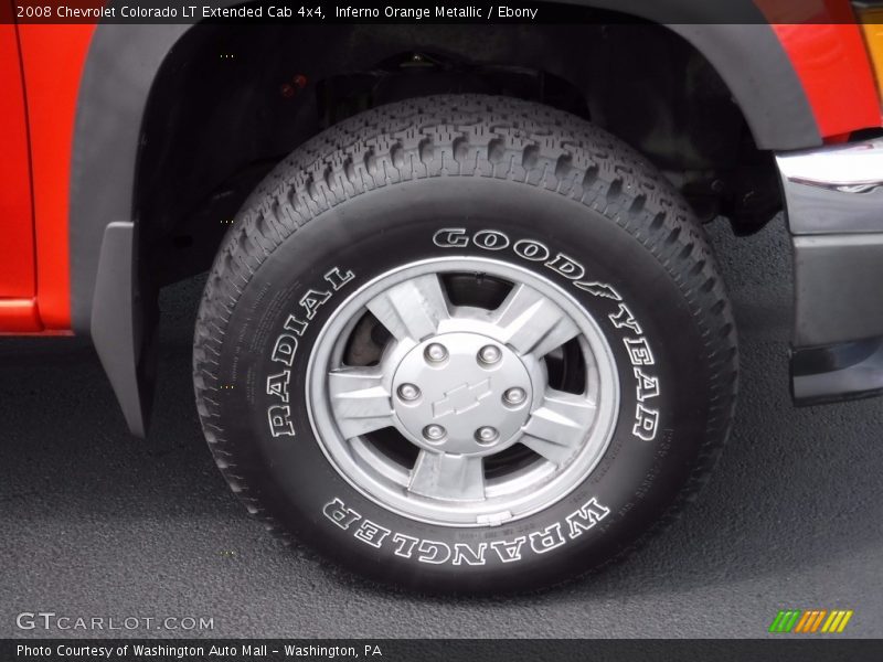 Inferno Orange Metallic / Ebony 2008 Chevrolet Colorado LT Extended Cab 4x4