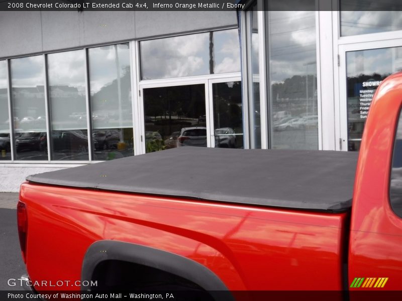 Inferno Orange Metallic / Ebony 2008 Chevrolet Colorado LT Extended Cab 4x4