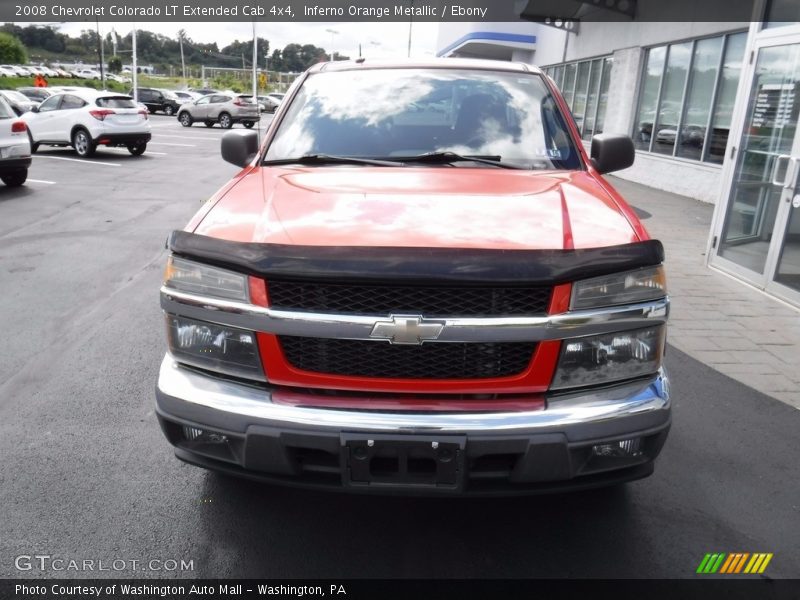 Inferno Orange Metallic / Ebony 2008 Chevrolet Colorado LT Extended Cab 4x4