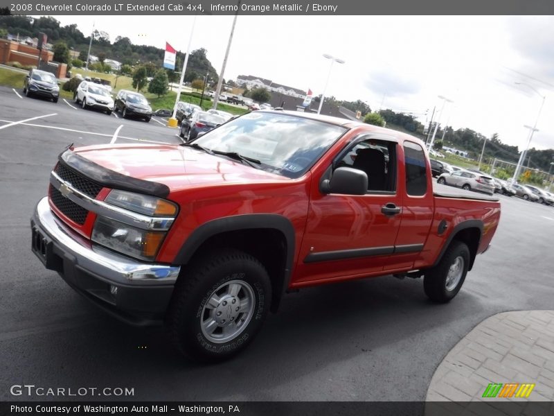 Inferno Orange Metallic / Ebony 2008 Chevrolet Colorado LT Extended Cab 4x4