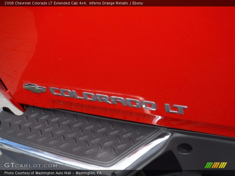 Inferno Orange Metallic / Ebony 2008 Chevrolet Colorado LT Extended Cab 4x4