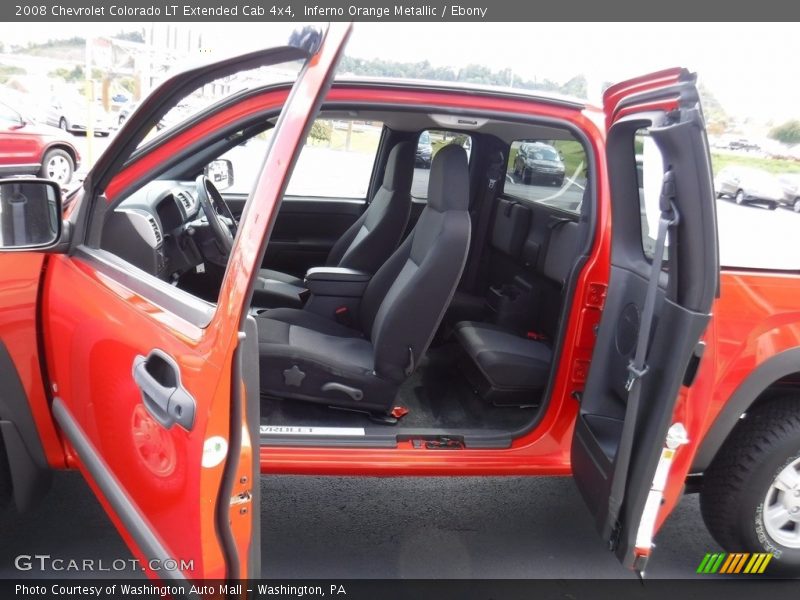 Inferno Orange Metallic / Ebony 2008 Chevrolet Colorado LT Extended Cab 4x4