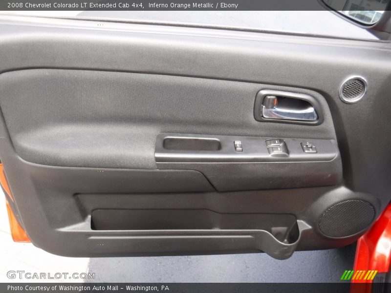 Inferno Orange Metallic / Ebony 2008 Chevrolet Colorado LT Extended Cab 4x4
