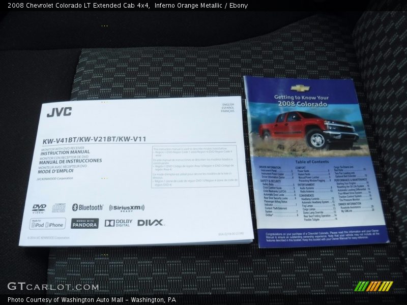 Inferno Orange Metallic / Ebony 2008 Chevrolet Colorado LT Extended Cab 4x4