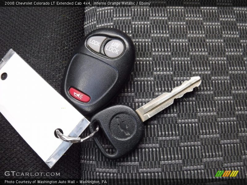 Inferno Orange Metallic / Ebony 2008 Chevrolet Colorado LT Extended Cab 4x4