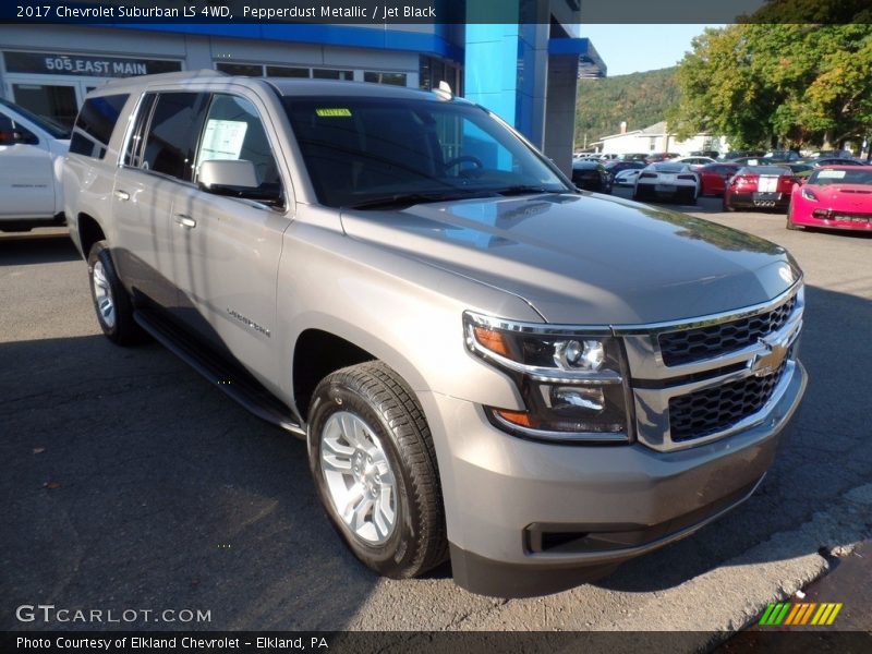 Pepperdust Metallic / Jet Black 2017 Chevrolet Suburban LS 4WD