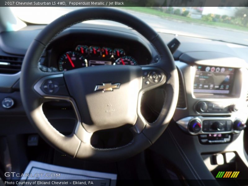 Pepperdust Metallic / Jet Black 2017 Chevrolet Suburban LS 4WD
