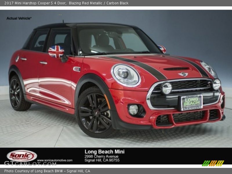 Blazing Red Metallic / Carbon Black 2017 Mini Hardtop Cooper S 4 Door