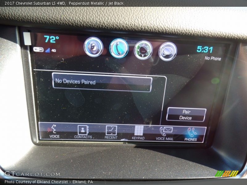 Pepperdust Metallic / Jet Black 2017 Chevrolet Suburban LS 4WD