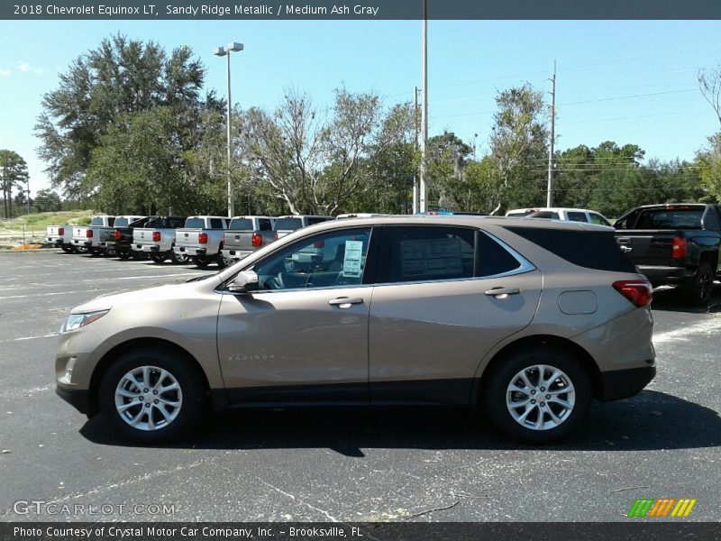 Sandy Ridge Metallic / Medium Ash Gray 2018 Chevrolet Equinox LT