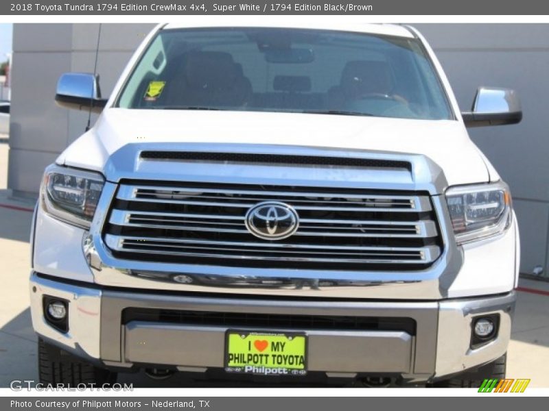 Super White / 1794 Edition Black/Brown 2018 Toyota Tundra 1794 Edition CrewMax 4x4