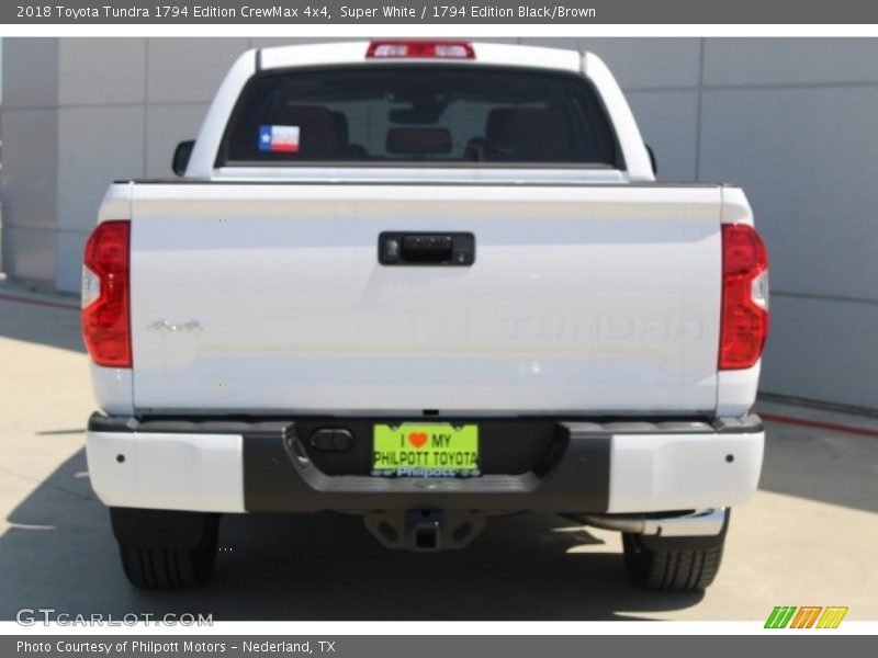 Super White / 1794 Edition Black/Brown 2018 Toyota Tundra 1794 Edition CrewMax 4x4
