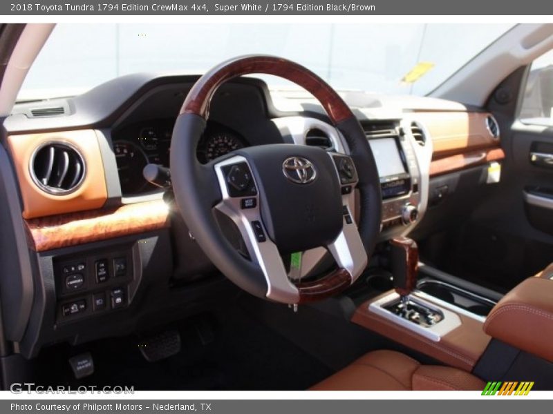 Super White / 1794 Edition Black/Brown 2018 Toyota Tundra 1794 Edition CrewMax 4x4