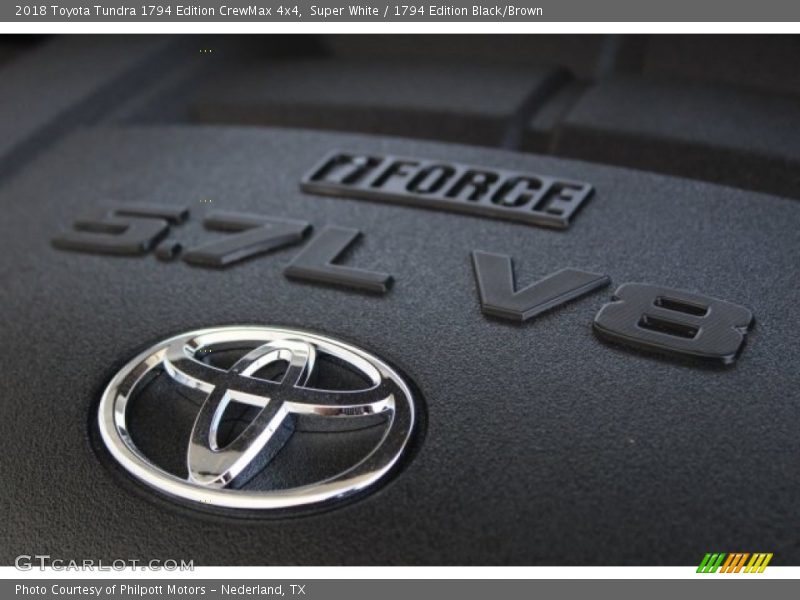 Super White / 1794 Edition Black/Brown 2018 Toyota Tundra 1794 Edition CrewMax 4x4