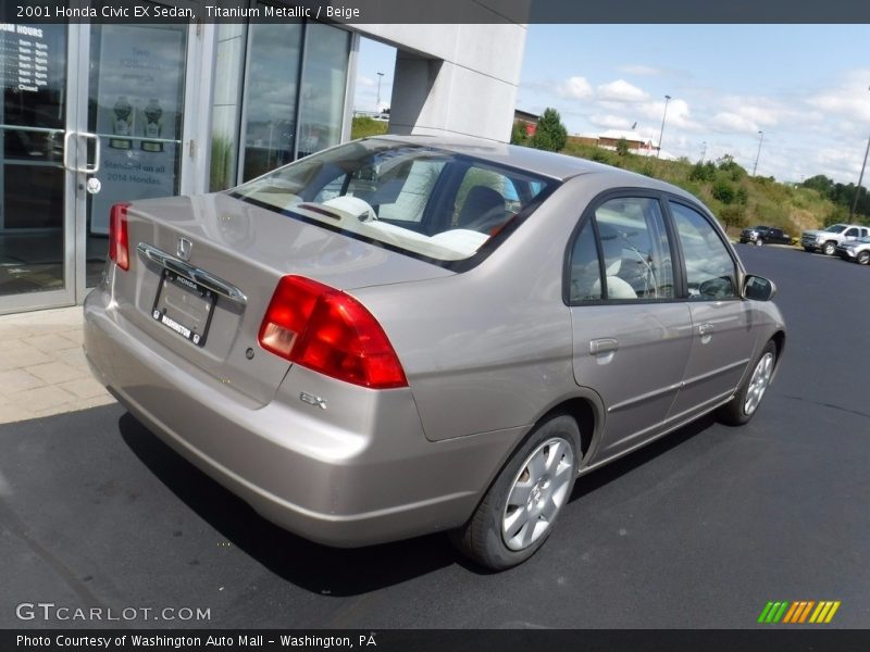 Titanium Metallic / Beige 2001 Honda Civic EX Sedan
