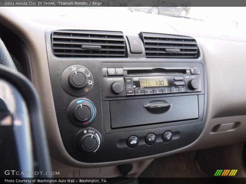 Titanium Metallic / Beige 2001 Honda Civic EX Sedan