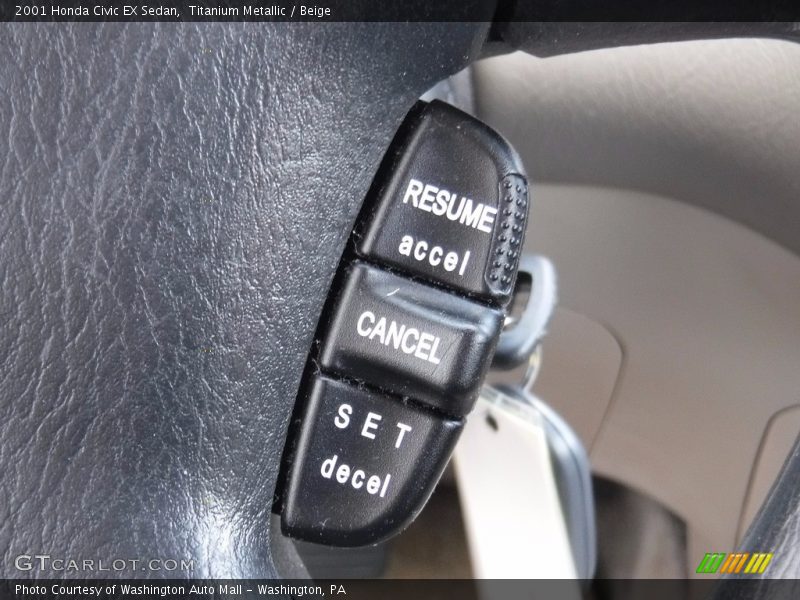 Titanium Metallic / Beige 2001 Honda Civic EX Sedan