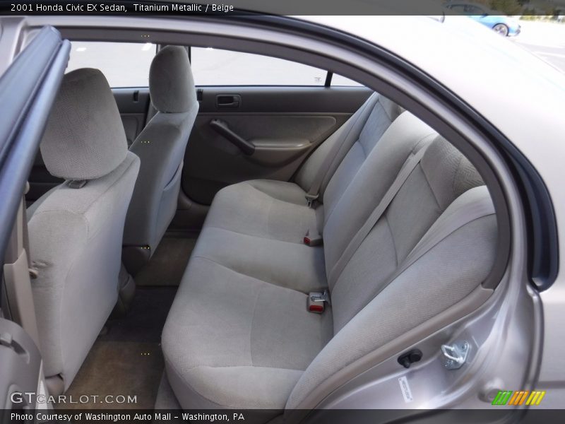 Titanium Metallic / Beige 2001 Honda Civic EX Sedan