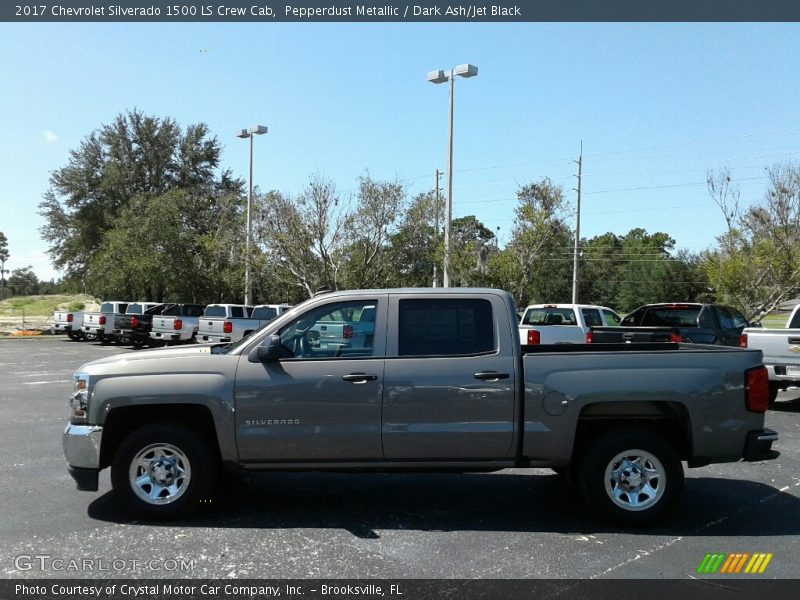 Pepperdust Metallic / Dark Ash/Jet Black 2017 Chevrolet Silverado 1500 LS Crew Cab