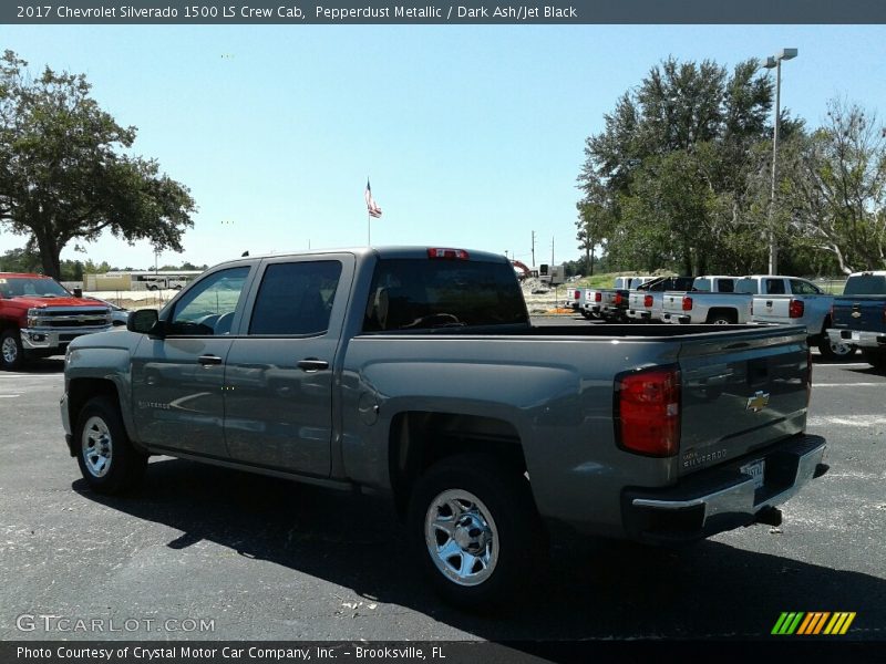 Pepperdust Metallic / Dark Ash/Jet Black 2017 Chevrolet Silverado 1500 LS Crew Cab