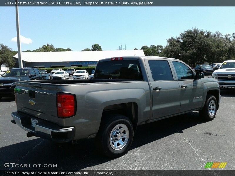 Pepperdust Metallic / Dark Ash/Jet Black 2017 Chevrolet Silverado 1500 LS Crew Cab