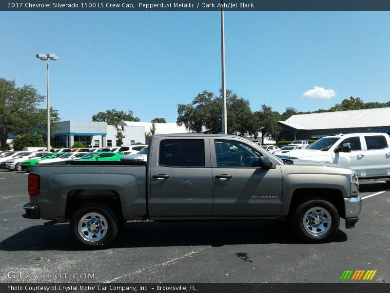 Pepperdust Metallic / Dark Ash/Jet Black 2017 Chevrolet Silverado 1500 LS Crew Cab