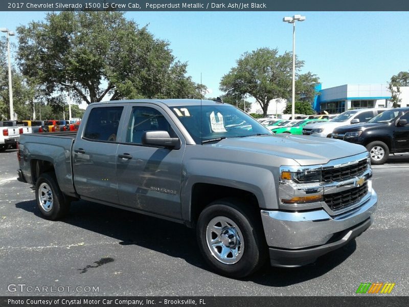 Pepperdust Metallic / Dark Ash/Jet Black 2017 Chevrolet Silverado 1500 LS Crew Cab