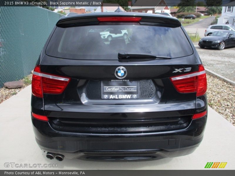 Black Sapphire Metallic / Black 2015 BMW X3 xDrive28i