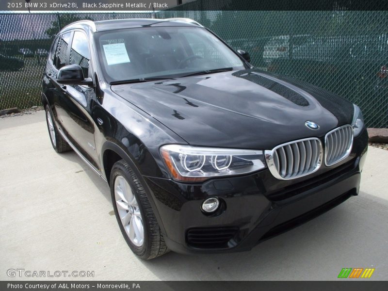 Black Sapphire Metallic / Black 2015 BMW X3 xDrive28i