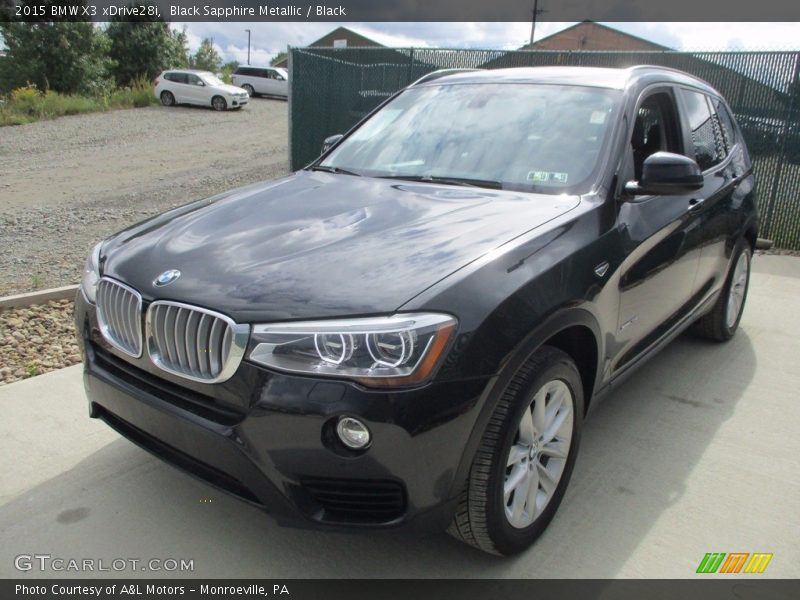 Black Sapphire Metallic / Black 2015 BMW X3 xDrive28i